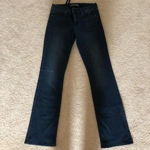Express barely boot mid rise jeans, blue,size 4